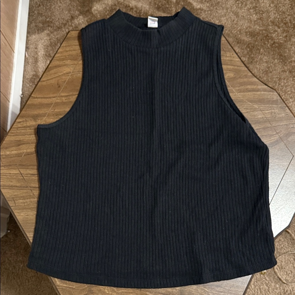 Old Navy Black Ribbed Tank